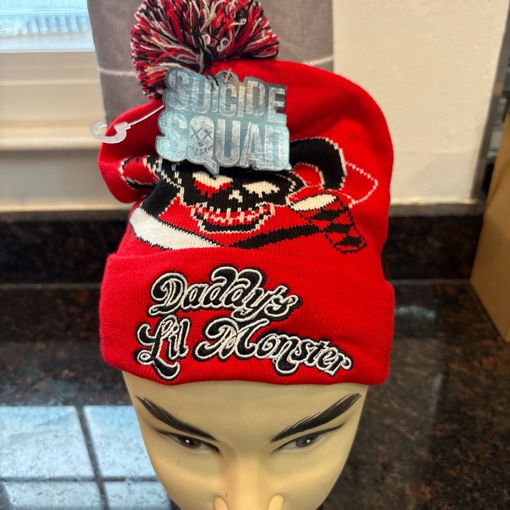 Rare New Licensed DC Comics Harley Quinn One Size Adult Beanie Suicide Squad